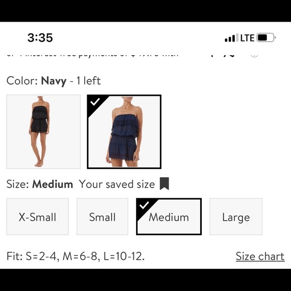 Melissa Odabash Navy Strapless Swim Coverup - Picture 5 of 5